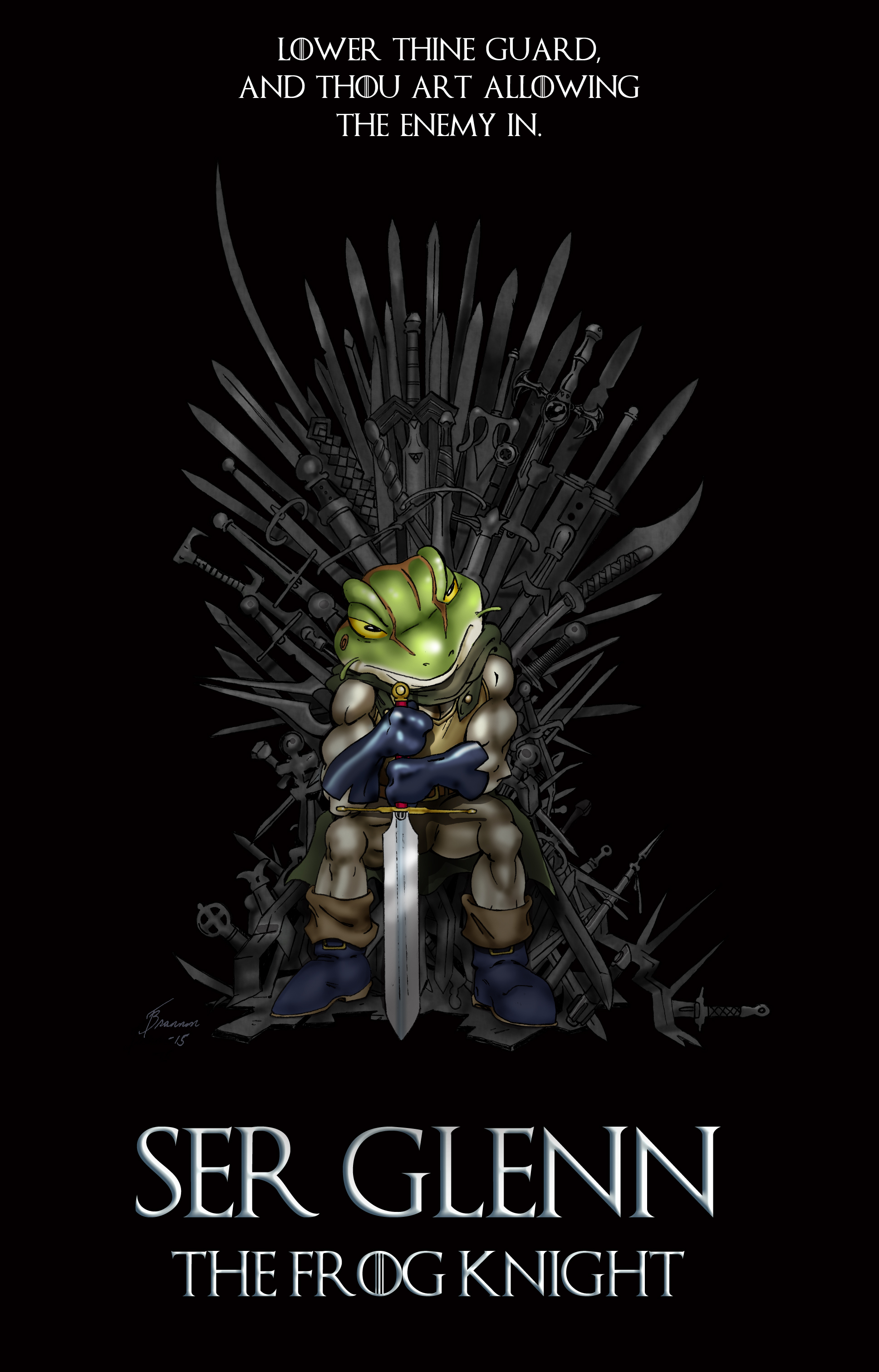 Frog sits the Iron Throne