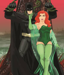 DC comics Batman and Poison Ivy