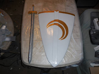 Jaune Arc cosplay, sword and shield finished