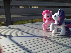 On The Bleachers with Pinkie and Rarity