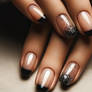 French-manicure-black-tips-with-glitter