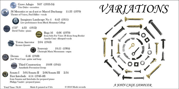John Cage Variations CD #1