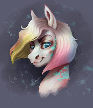 cute pony headshot