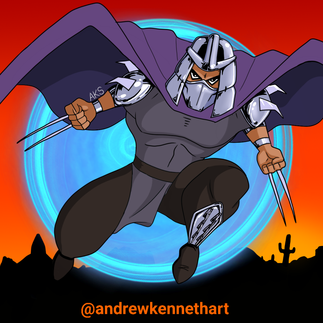 Shredder TMNT Movie version cartoon by wsnakex on DeviantArt