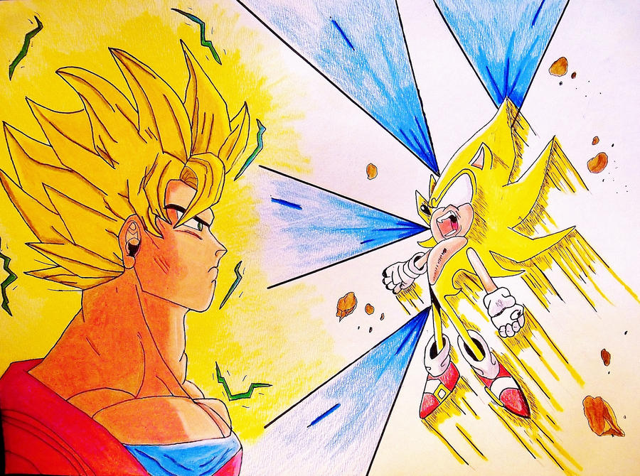 Super Saiyan Goku 2 Vs Super Sonic