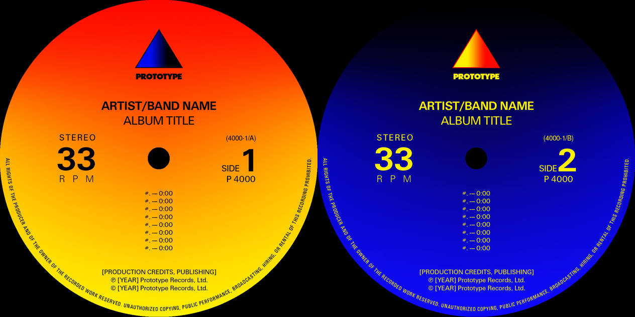 LP Label Design For Prototype By CoolSuperBlitz On DeviantArt