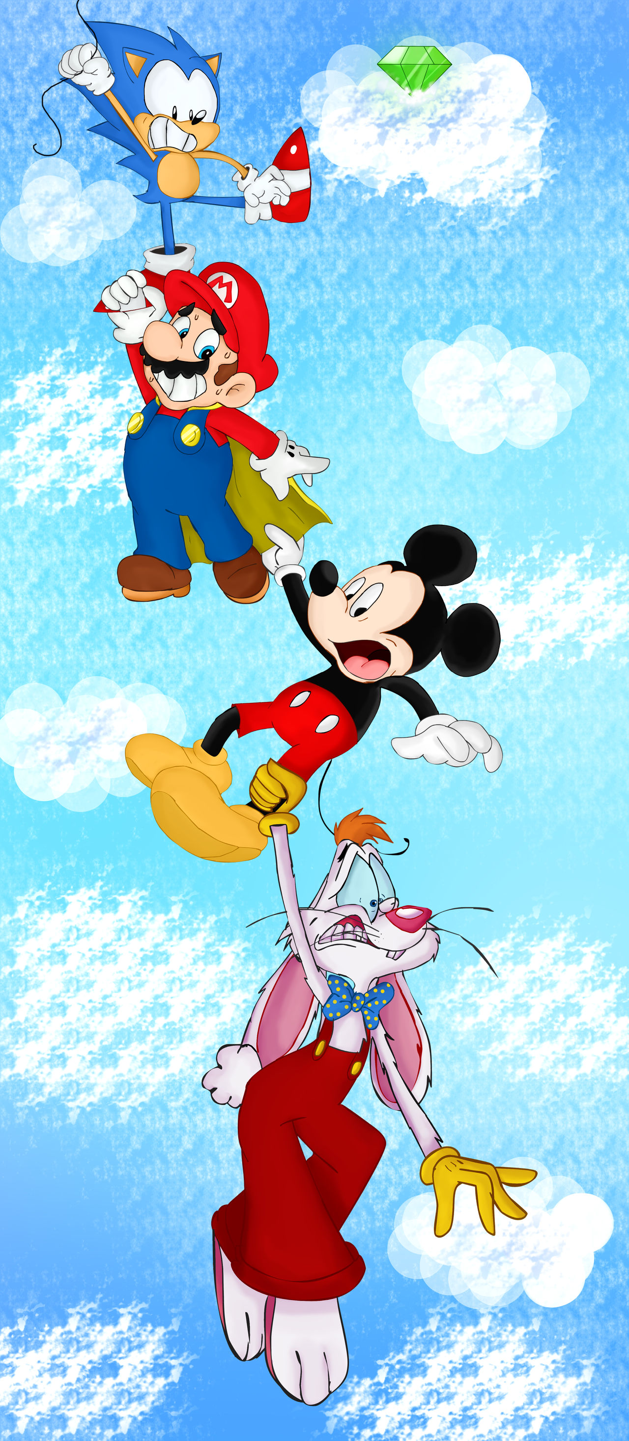 Sonic Mairo Mickey And Roger Rabbit by TalesFromTheCreepy on DeviantArt