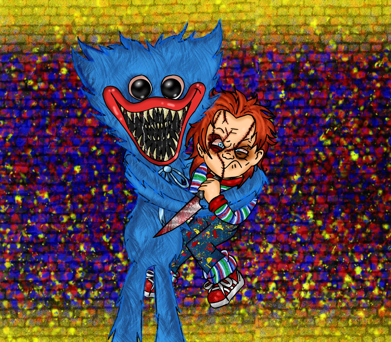Huggy wuggy VS Chucky Give me a hug I wont stab by TalesFromTheCreepy ...