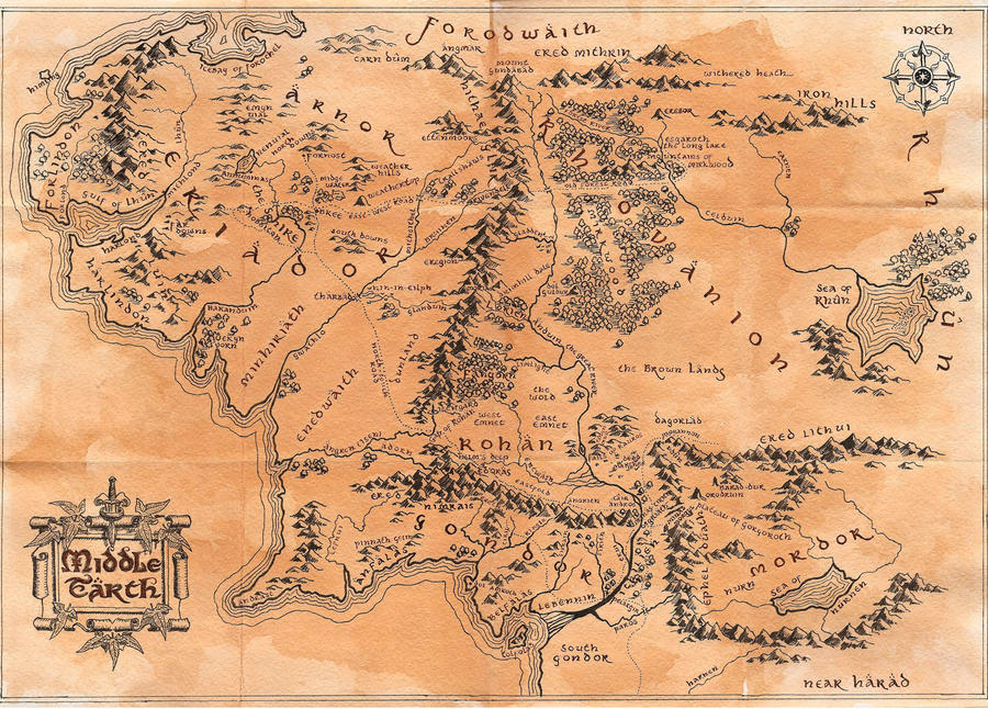 Middle Earth Map by Kethwyn2013 on DeviantArt