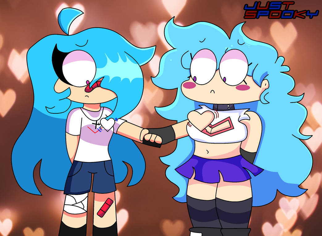 Nusky X Skyblue, a heartbeating love (Art Trade) by TheJustStrike on ...