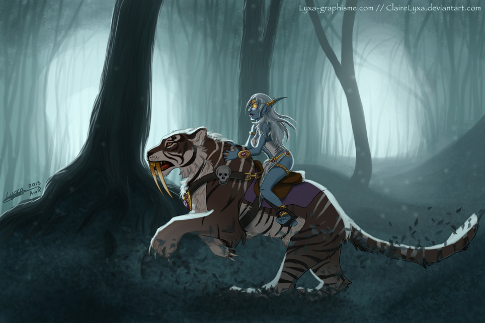 WOW  Azshara ridding a nightsaber