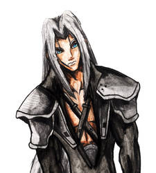 Sephiroth (Coloured) by AxelFlame8