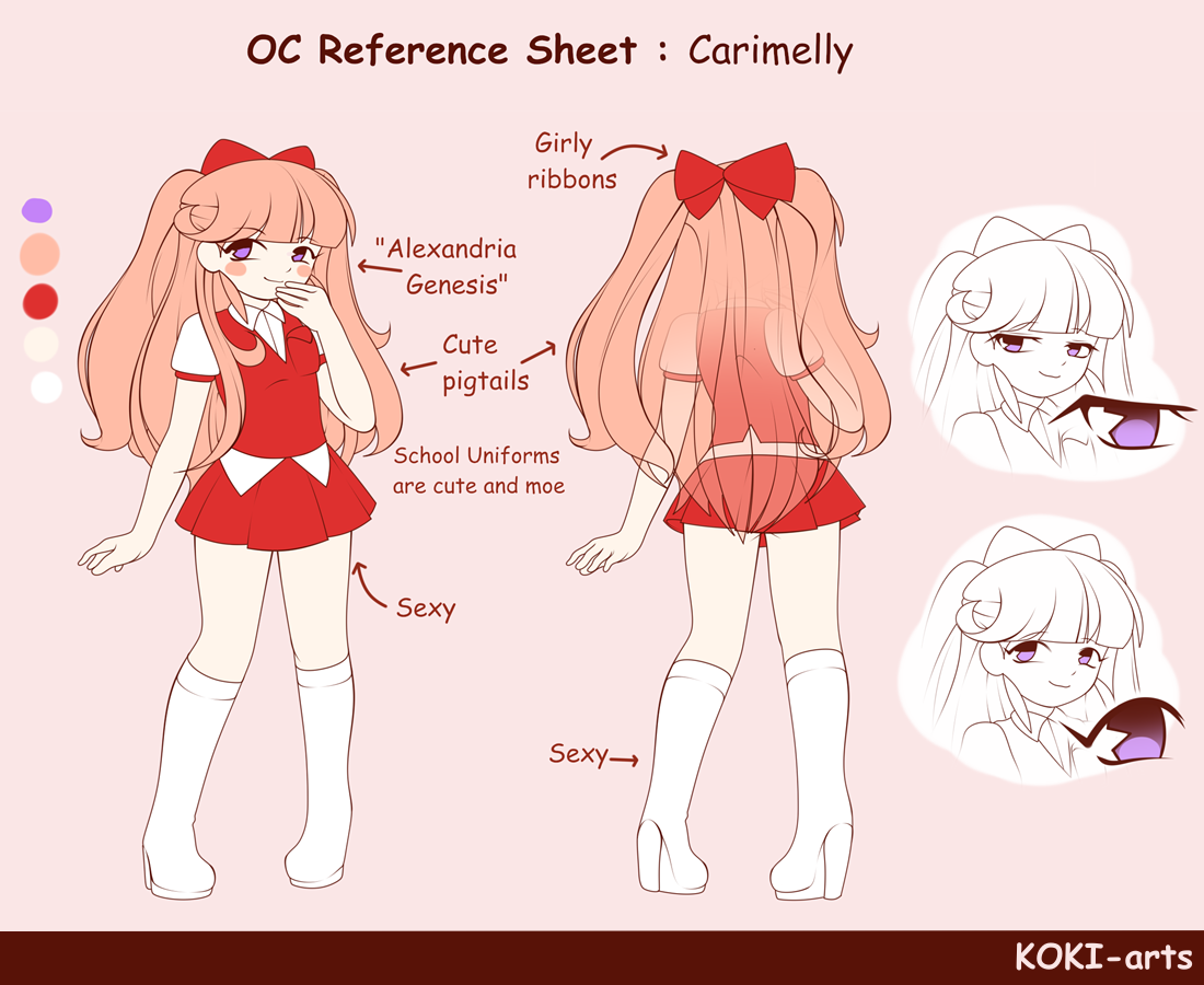 Oc Reference Background Oc Reference Sheet - Carimelly by Koki-arts on DeviantArt