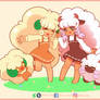 Whimsicott and Wooloo Gijinkas