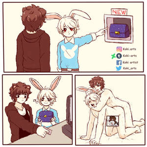 Bear X Rabbit love Gijinka comic