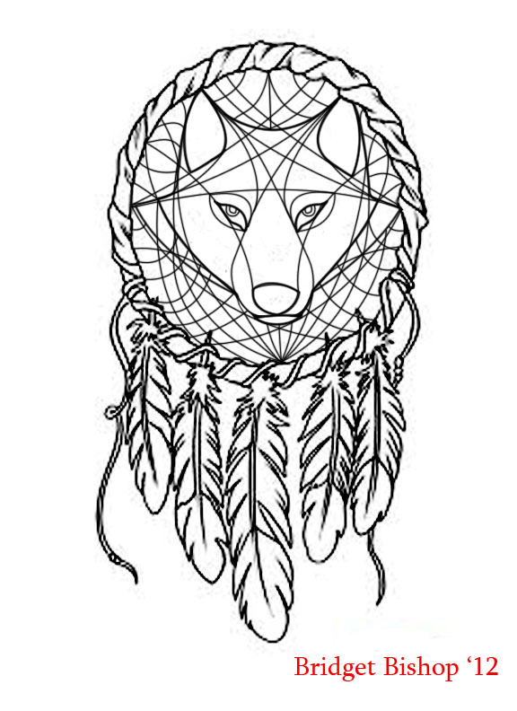 Dreamcatcher Wolf design