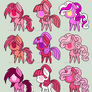 Colour themed Pony adopts: Pink