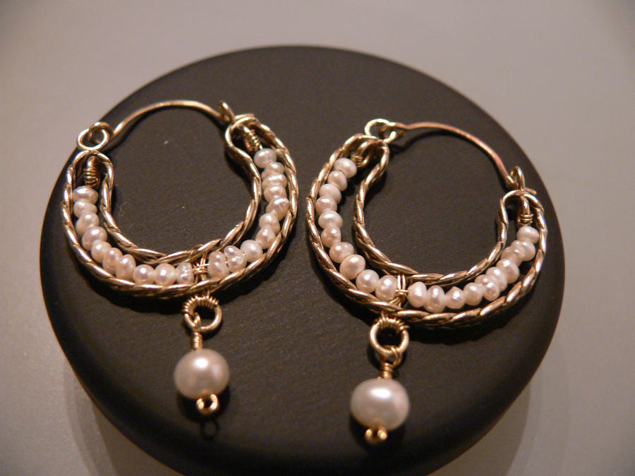 antique brass earrings