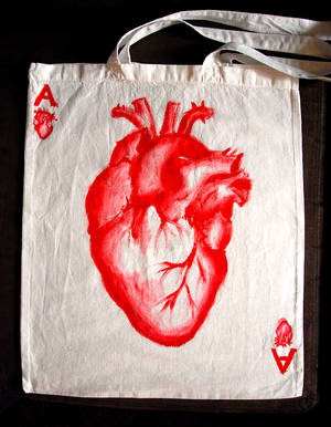 Heart anatomy tote bag by Anomaliana