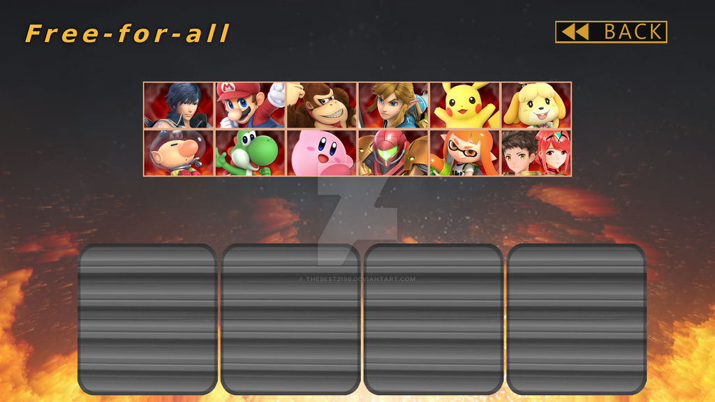 12 character Smash Bros roster by TheBest3198 on DeviantArt