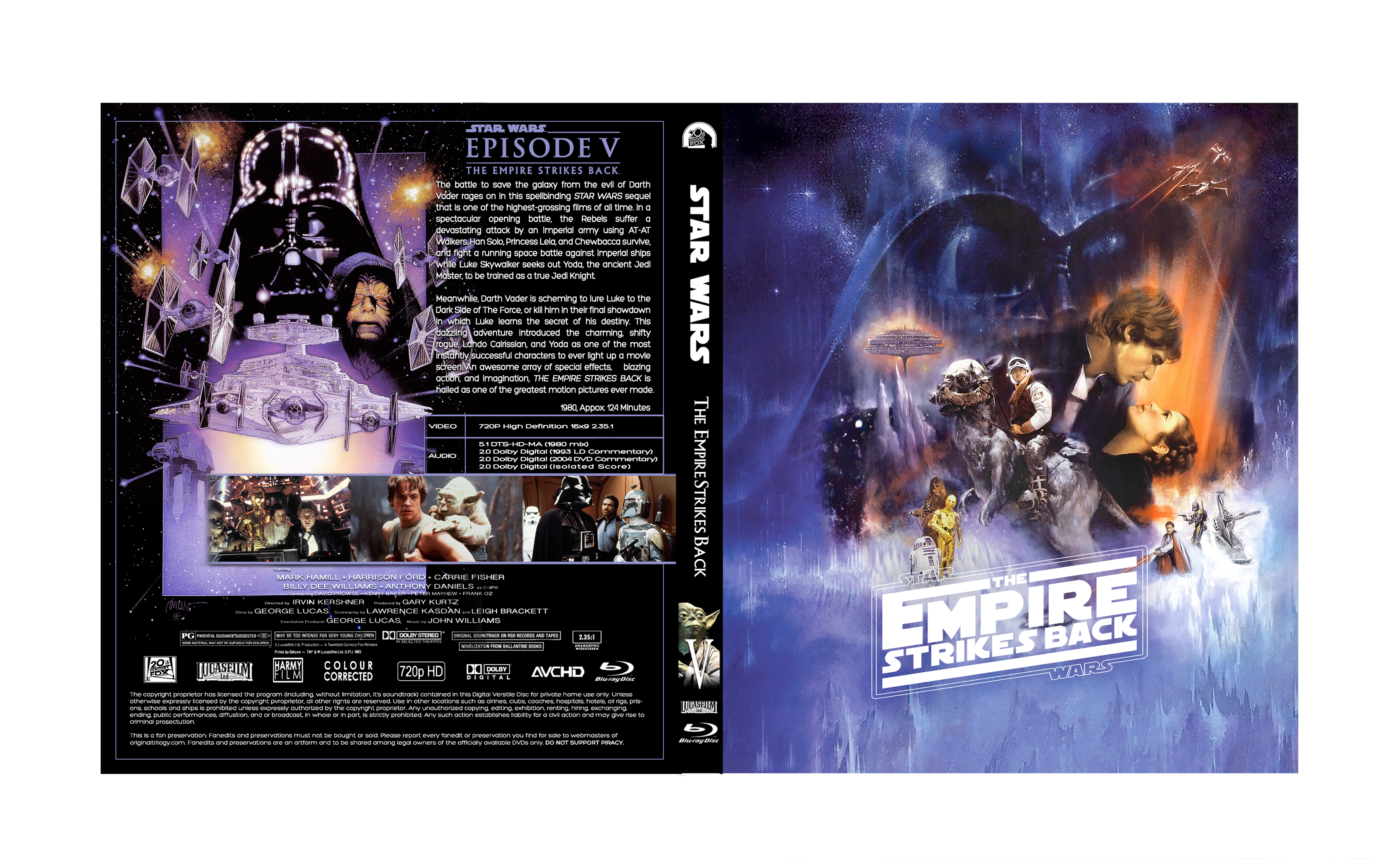 The Empire Strikes Back Custom Blu Ray Cover