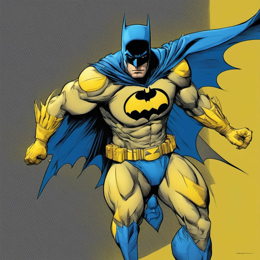 Batman wear yellow and blue by cliffljarrett17 on DeviantArt