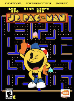 Jr Pac Man Jr. Pac-Man (NES) Custom Cover Art Yellow Variant by Ryanmlinn on ...