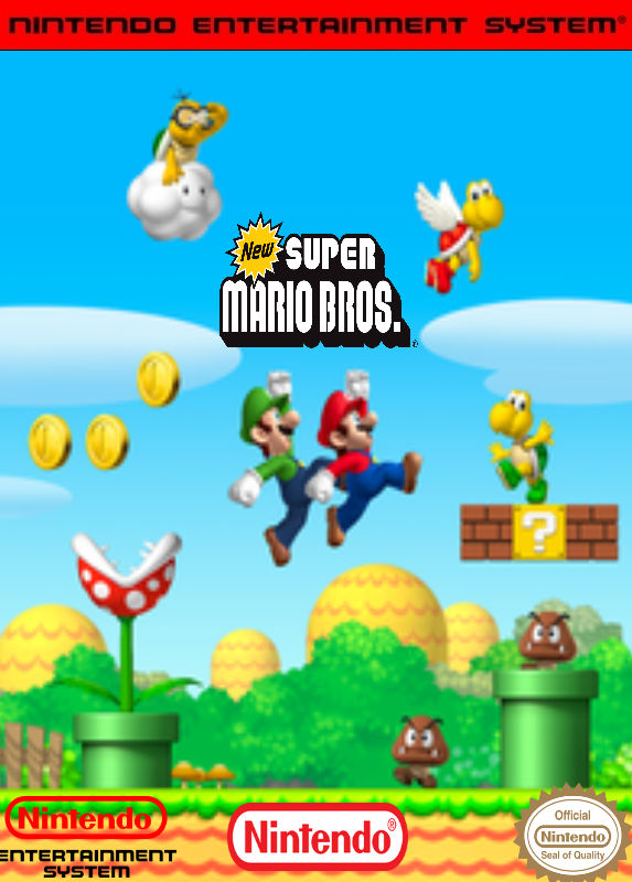 New Super Mario Bros. (NES Custom Cover Art) by Ryanmlinn on DeviantArt