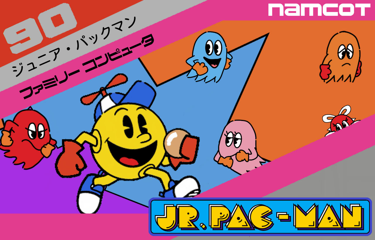 Jr Pac Man Jr. Pac-Man Famicom Custom Cover Art by Ryanmlinn on DeviantArt