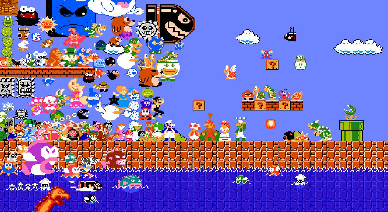 Mario Characters in the SMB1 Style by Ryanmlinn on DeviantArt