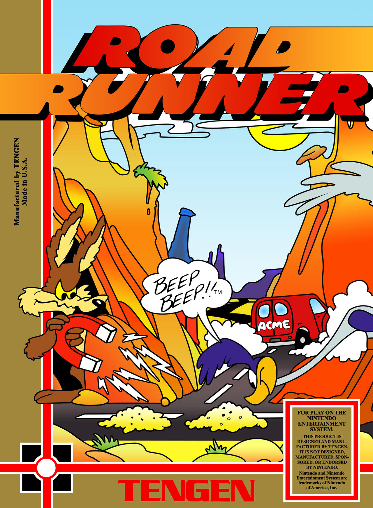 Road Racers Nes Road Runner (NES) Cover Art by Ryanmlinn on DeviantArt