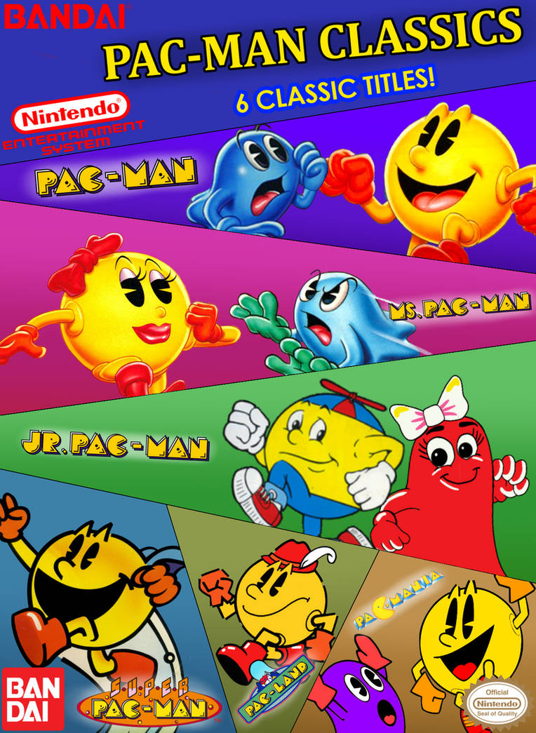 Pac-Man Classics (NES) Cover Art by Ryanmlinn on DeviantArt