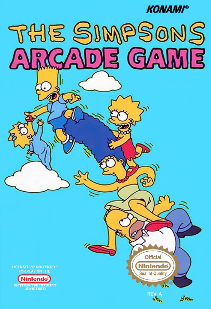 The Simpsons Arcade Game (NES) Cover Art by Ryanmlinn on DeviantArt
