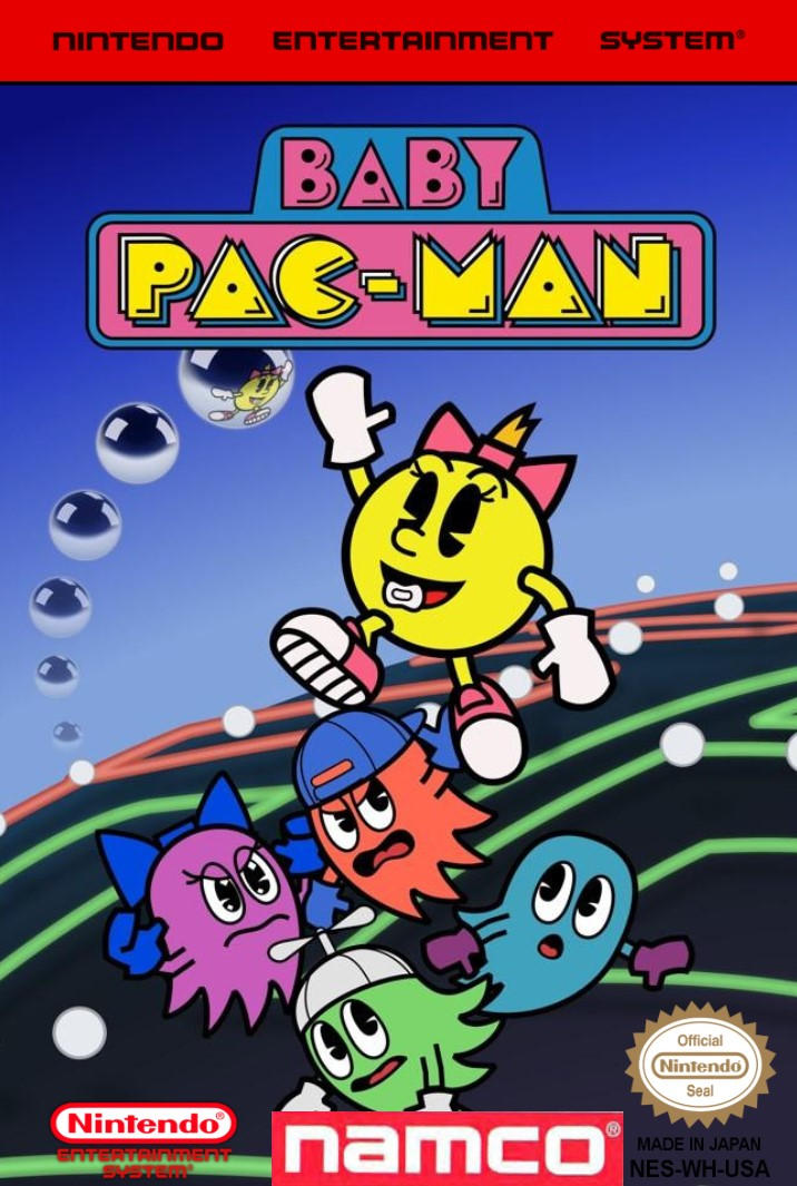 Baby Pacman Sprites Baby Pac-Man (NES) Cover Art by Ryanmlinn on DeviantArt
