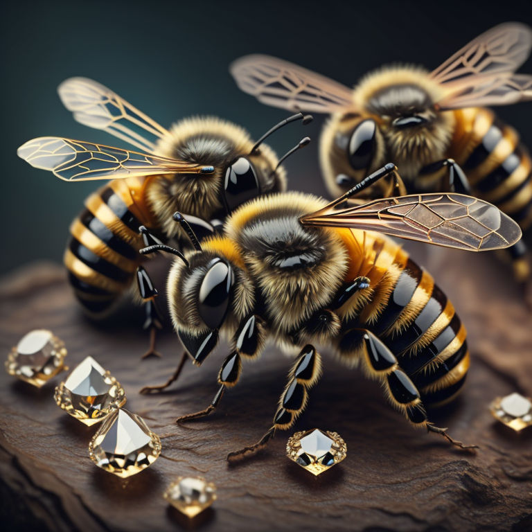 Diamond Bee Addison Bees with diamonds by Brandinox3 on DeviantArt