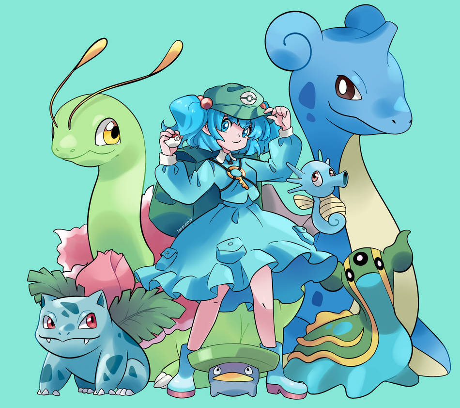 Isosceless Deviantart Touhou x Pokemon -Nitori- by Isosceless on DeviantArt