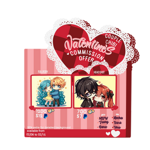 Valentine's chibi couple commissions offer -CLOSE-