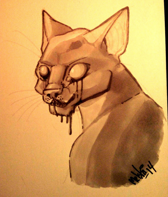 Marker doodle - cat