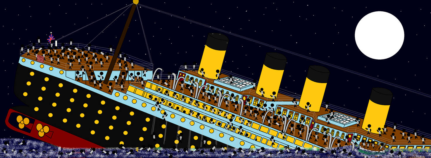 Titanic Sinking Finally By Theblueriolu On Deviantart