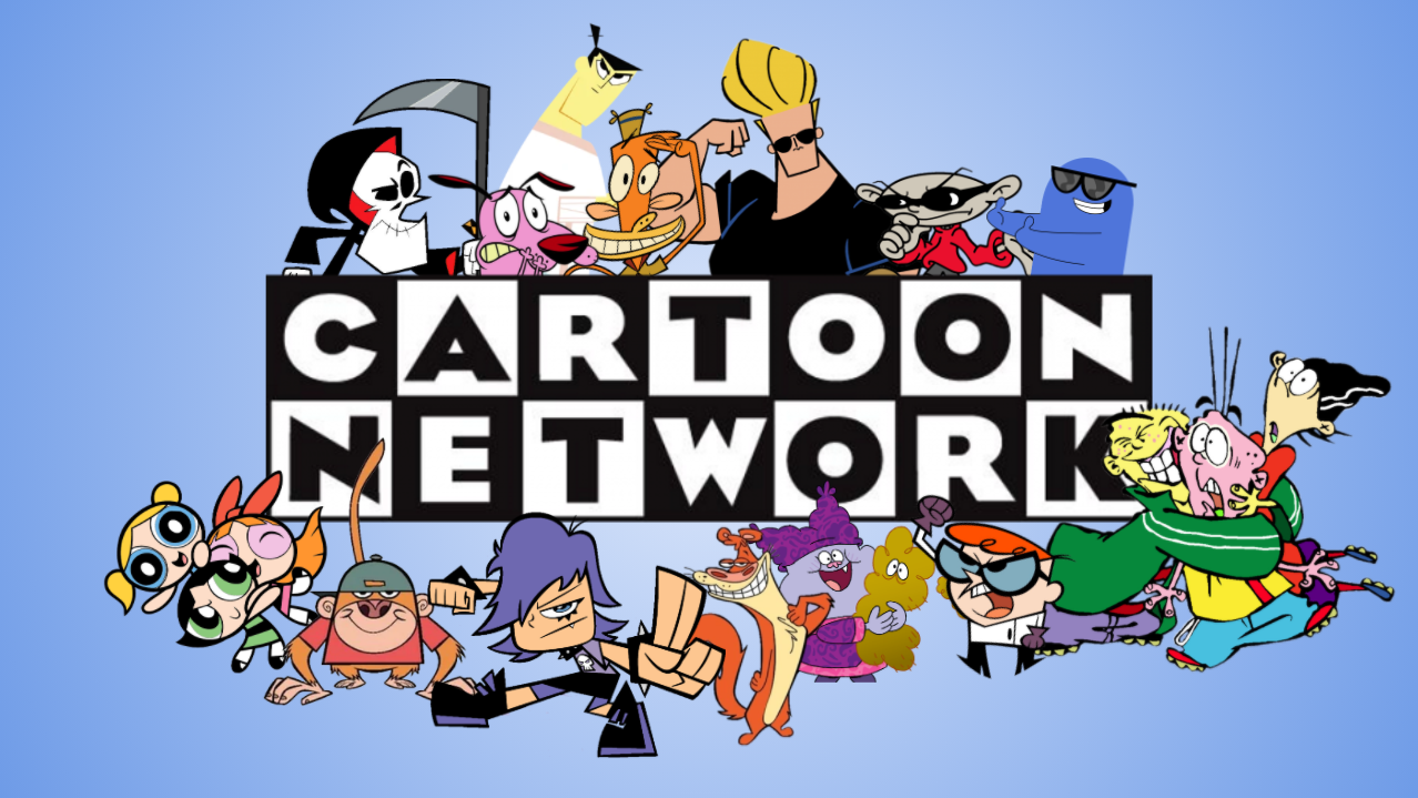  Cartoon Network Mens' Throwback Logo With Characters