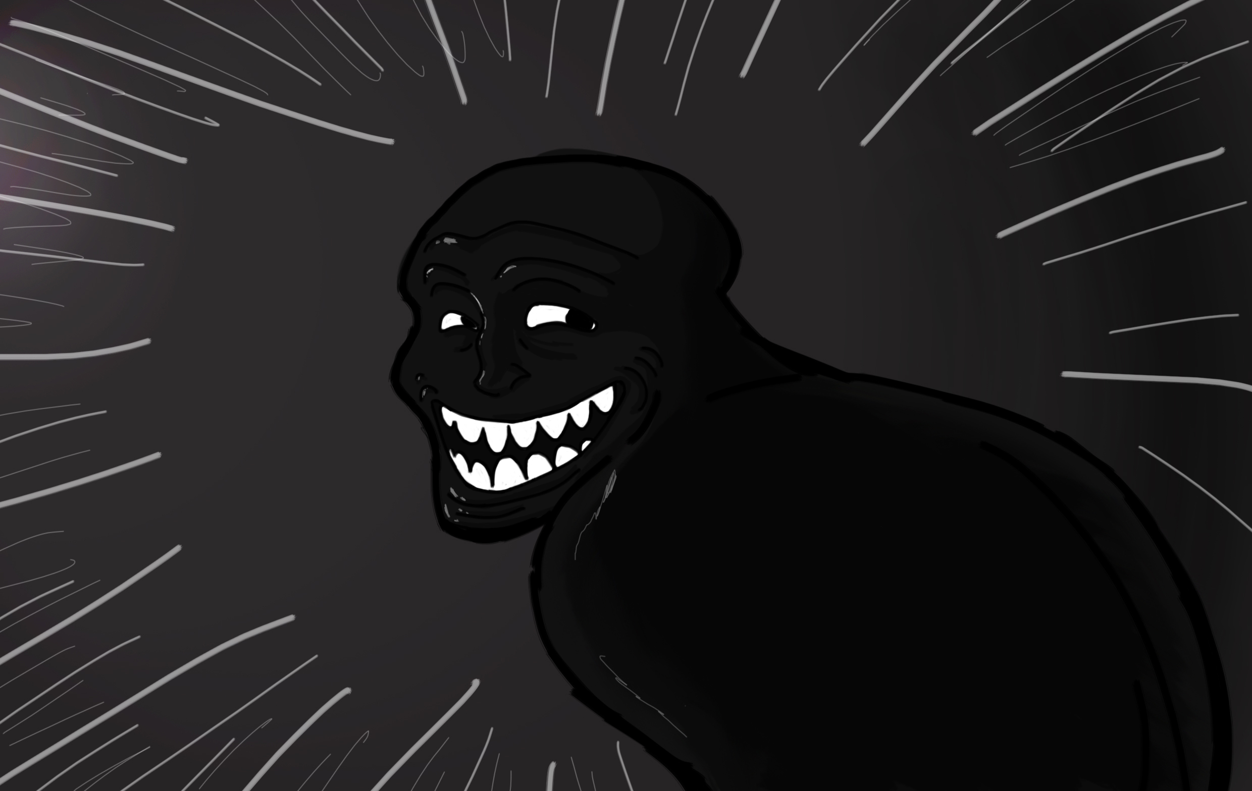 Black Troll Face by Synthetic-Goblin on DeviantArt