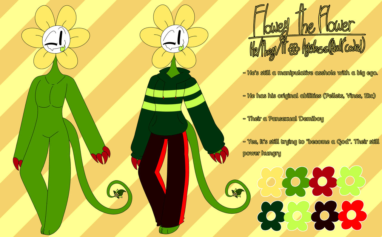 Anthro Flowey reference sheet! by ChesterCherryCat on DeviantArt
