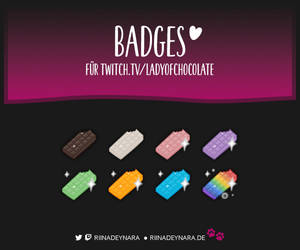Sub Twitch Badges [Ladyofchocolate]