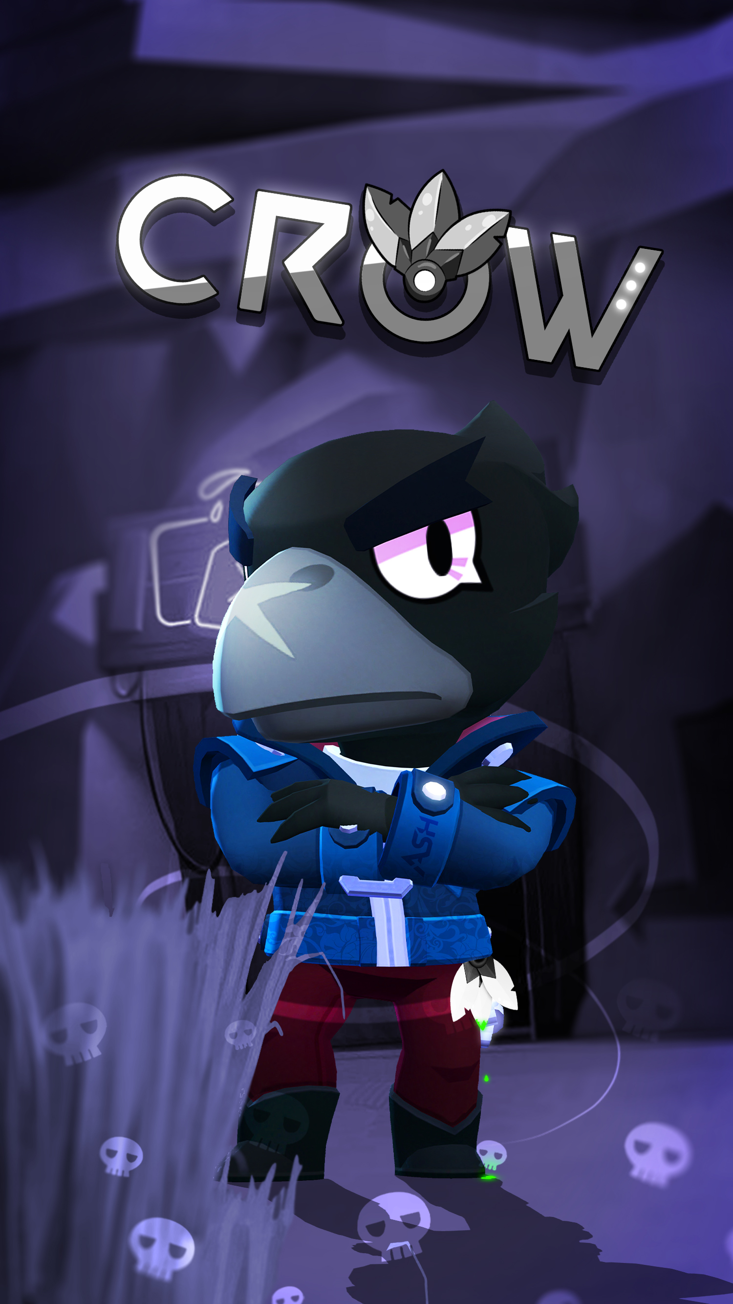 Crow From Brawl Stars By Wingdinggg On Deviantart - blue crow brawl stars