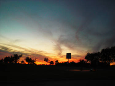 silhouettes in the sunset