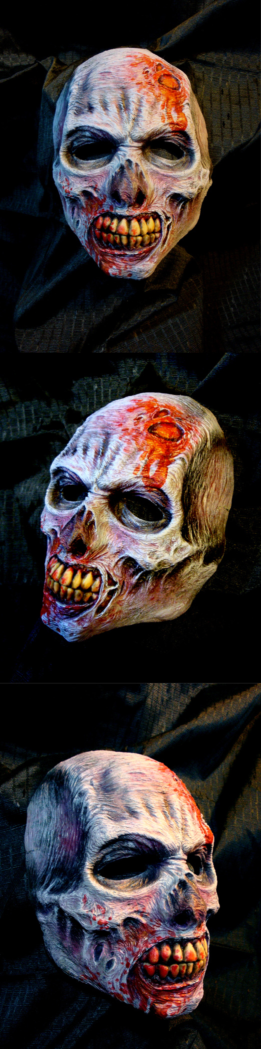 Gray Ghoul zombie mask