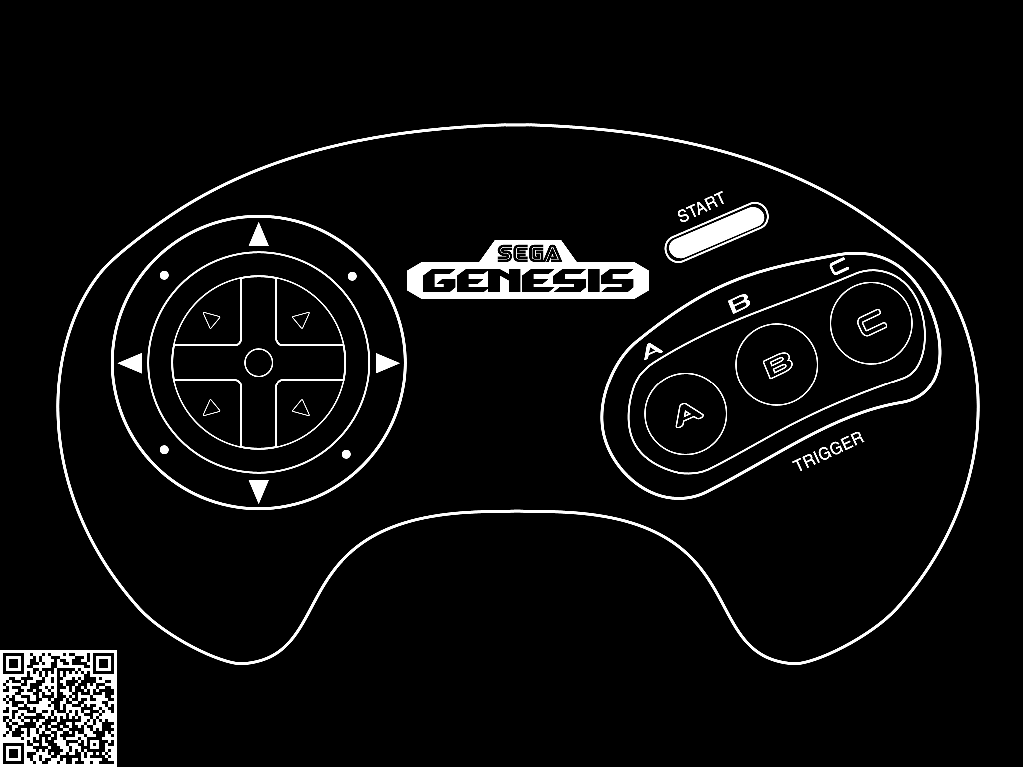 sega genesis controller vector