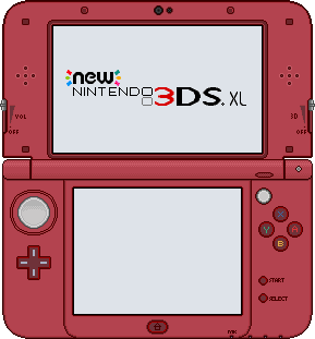 New nintendo 3ds top xl new red