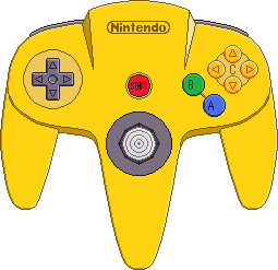 Yellow nintendo 64 outlet controller