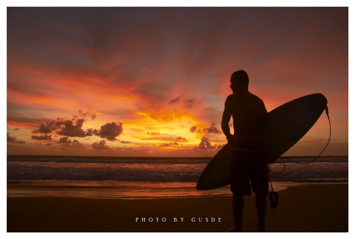 sunset surf